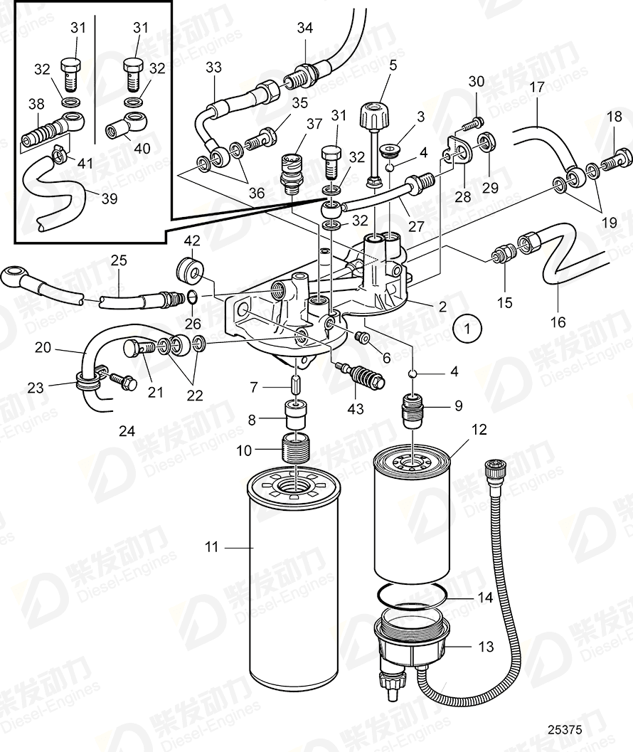 VOLVO Hose clamp 993978 Drawing